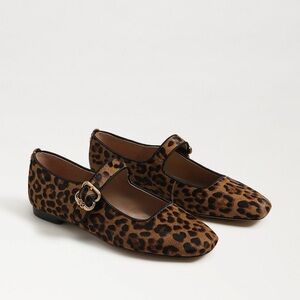 Sam Edelman | Michaela Mary Jane Flat | Size 7.5 | Leopard Brahma Hair Leather